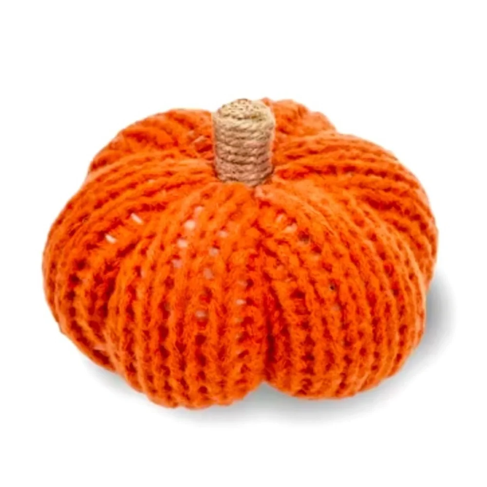 NWT Target Bullseye Playground Thanksgiving Fall Set of 2 Sweater Knit Pumpkins
